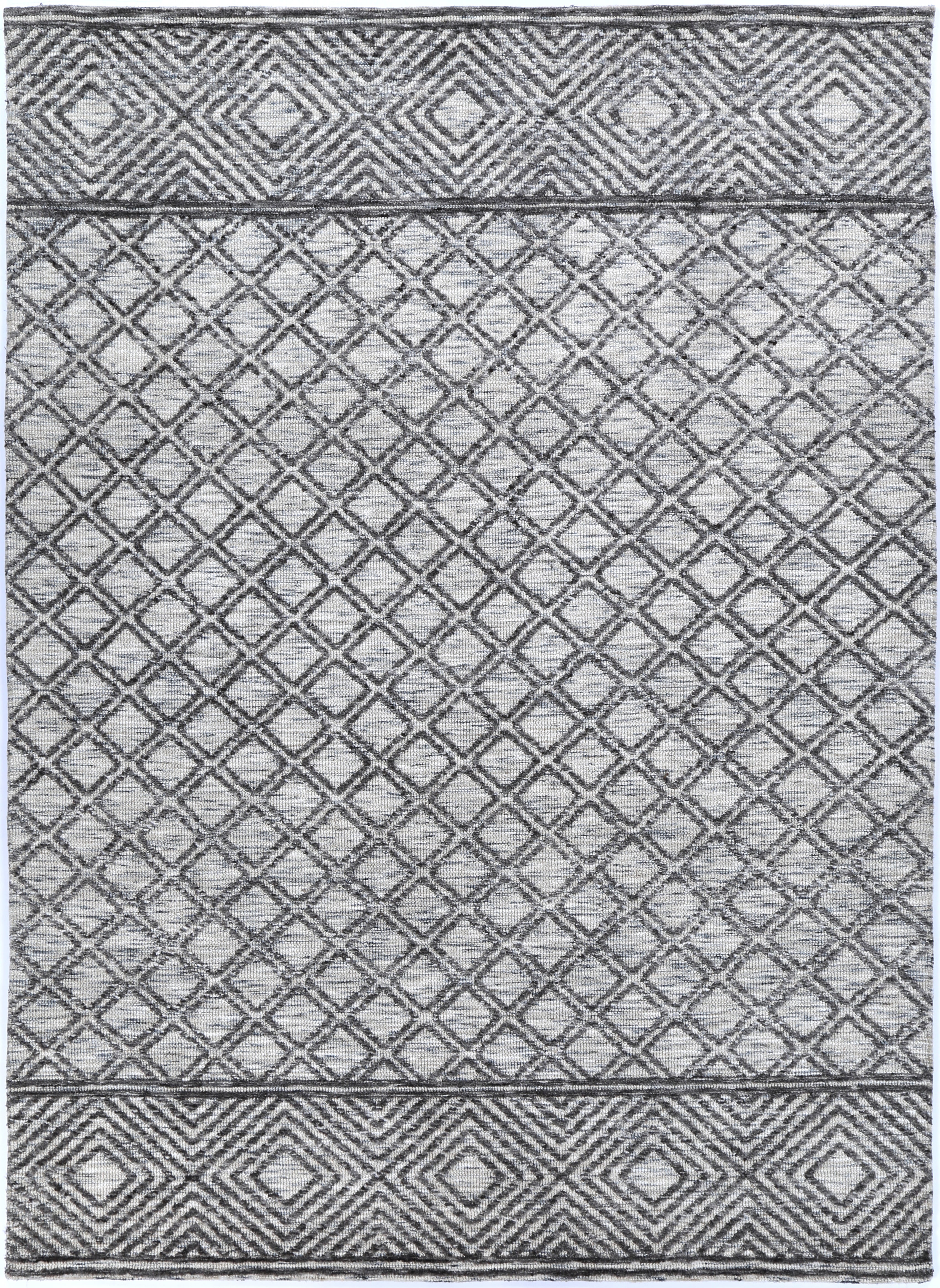 Amritsar Ajnala Charcoal & Beige Cotton Blend Rug