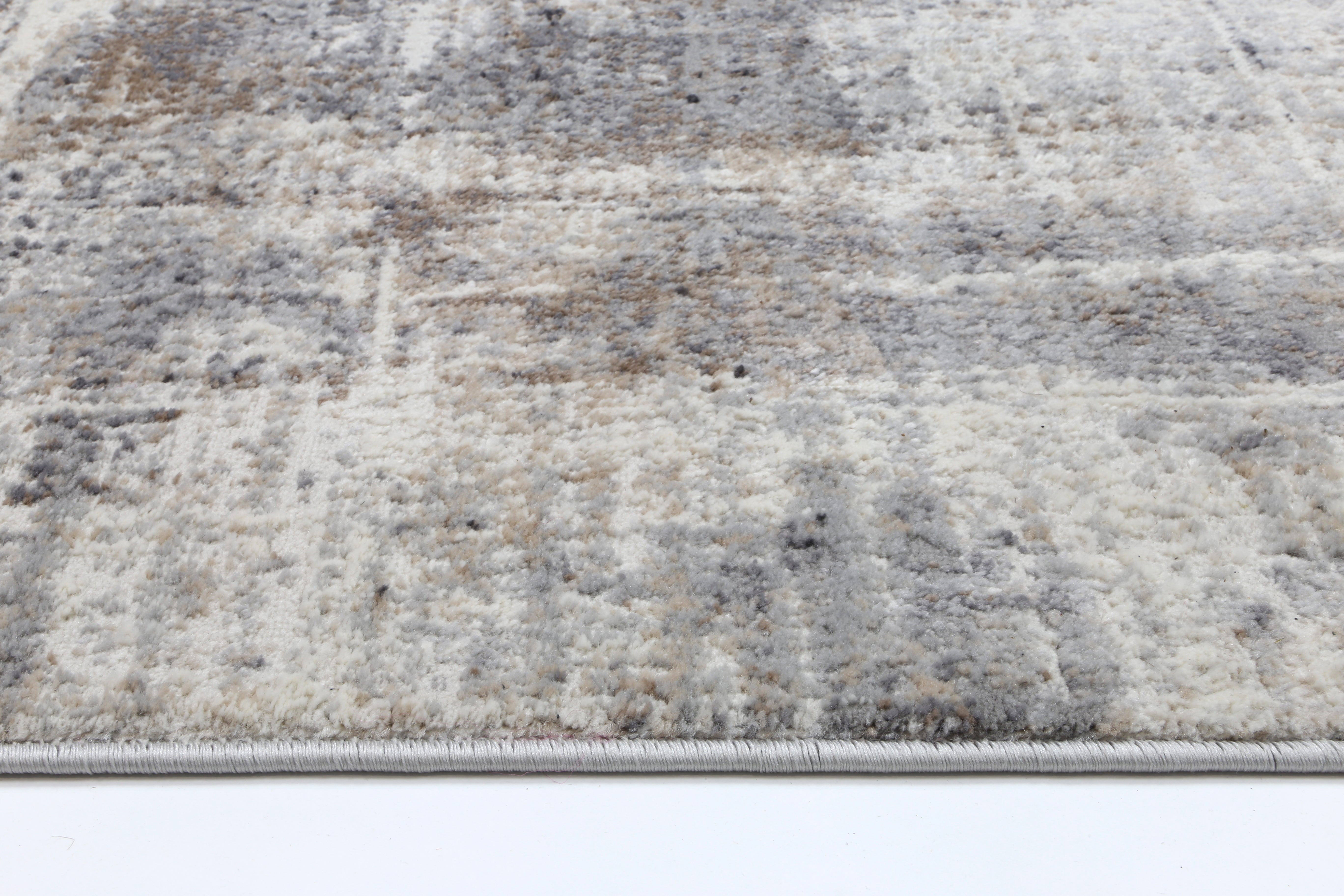 Expressions Beige Grey Modern Rug - EX07