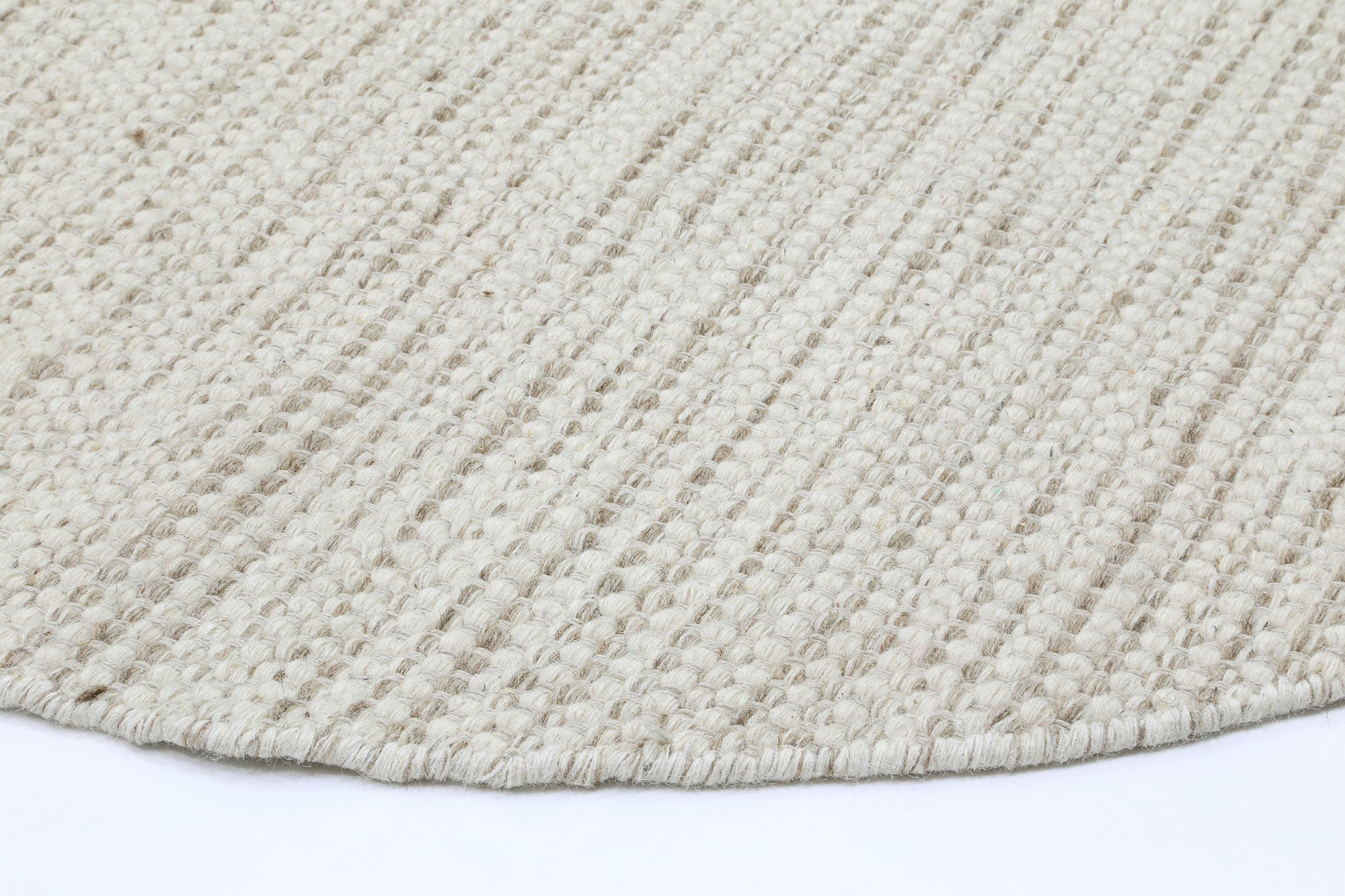 Nordic Brown Reversible Wool Round Rug