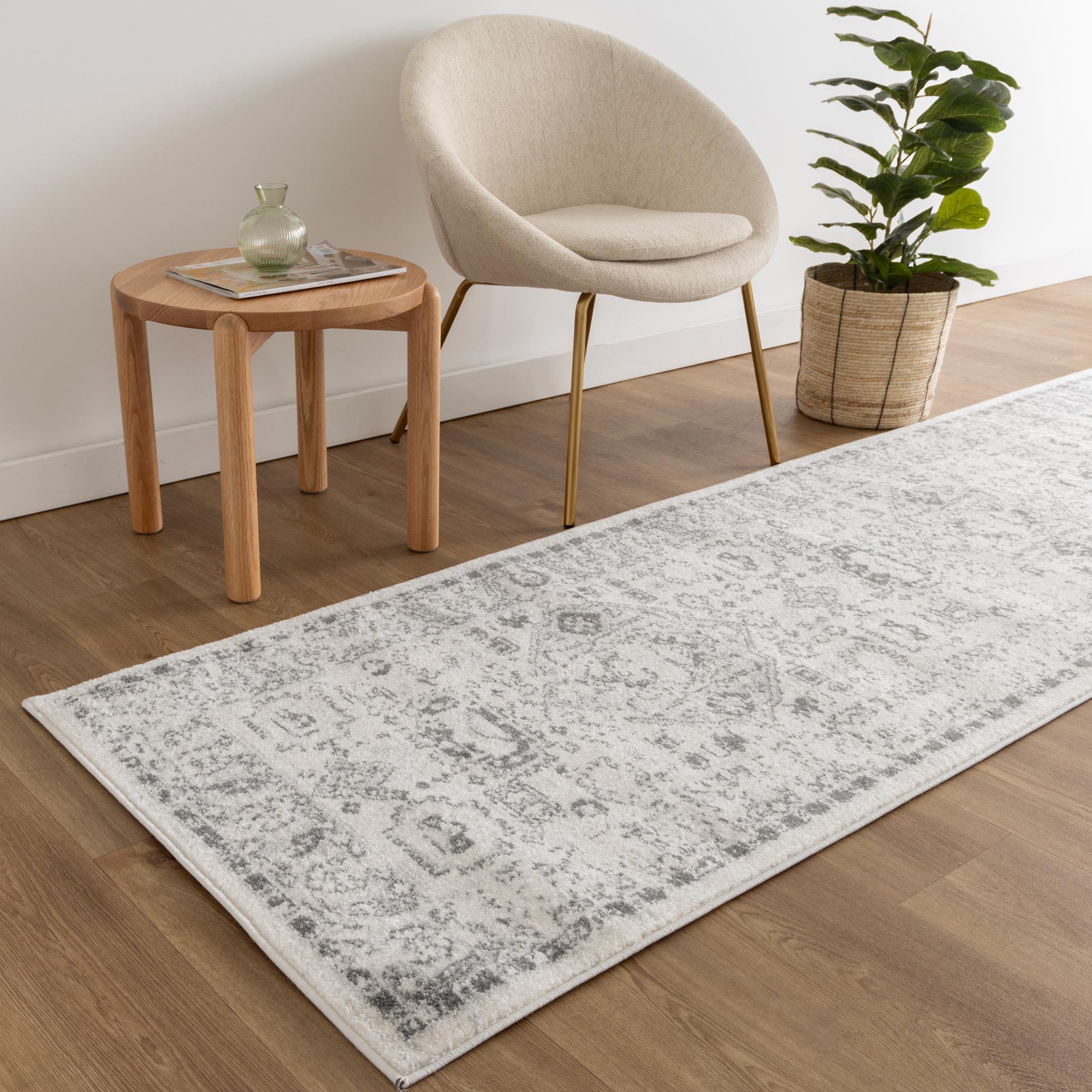 Provence Trellis Cream & Light Grey Rug - PROV10