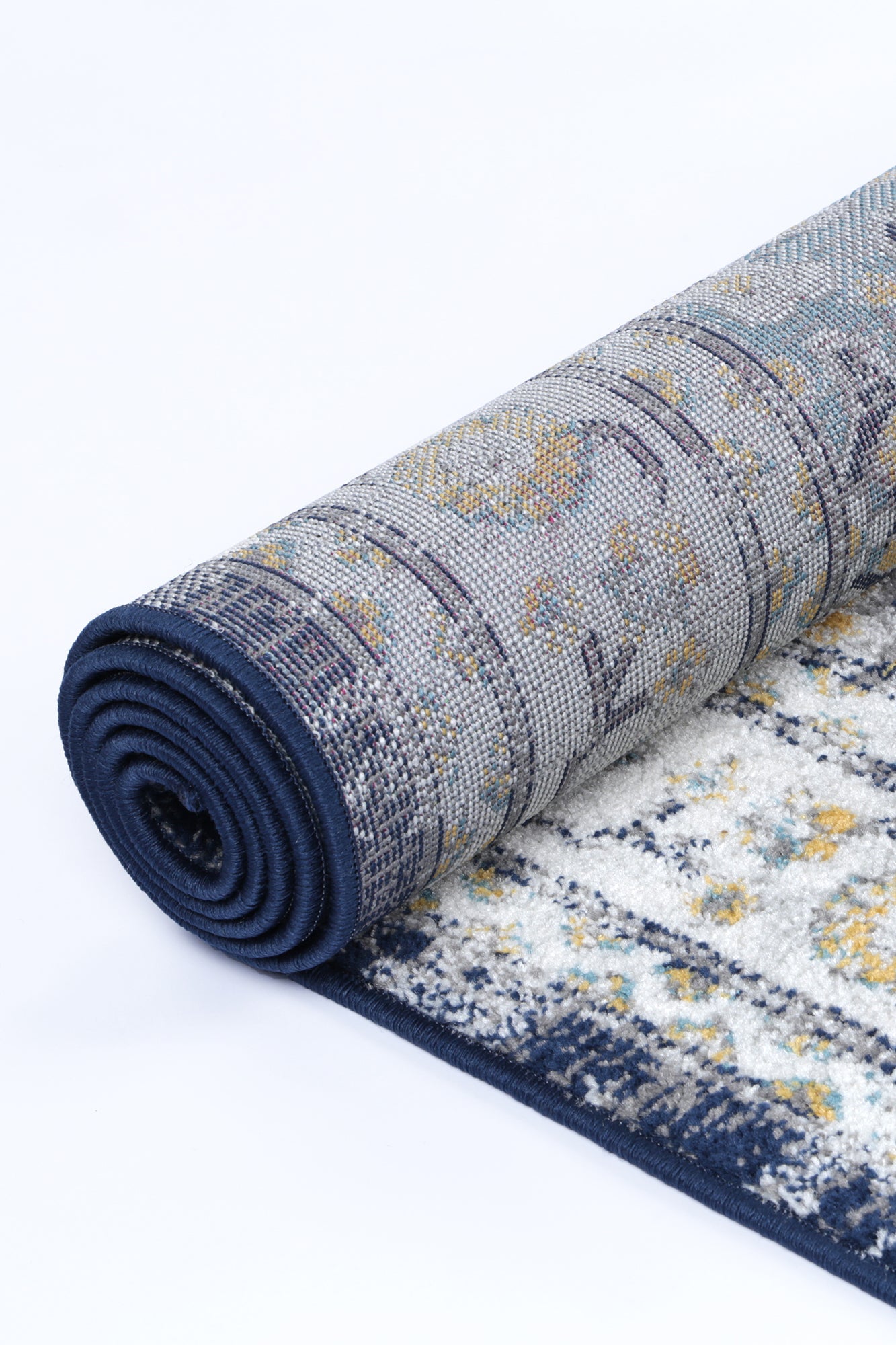 Provence Ventoux Navy Multi Traditional Rug - PROV21