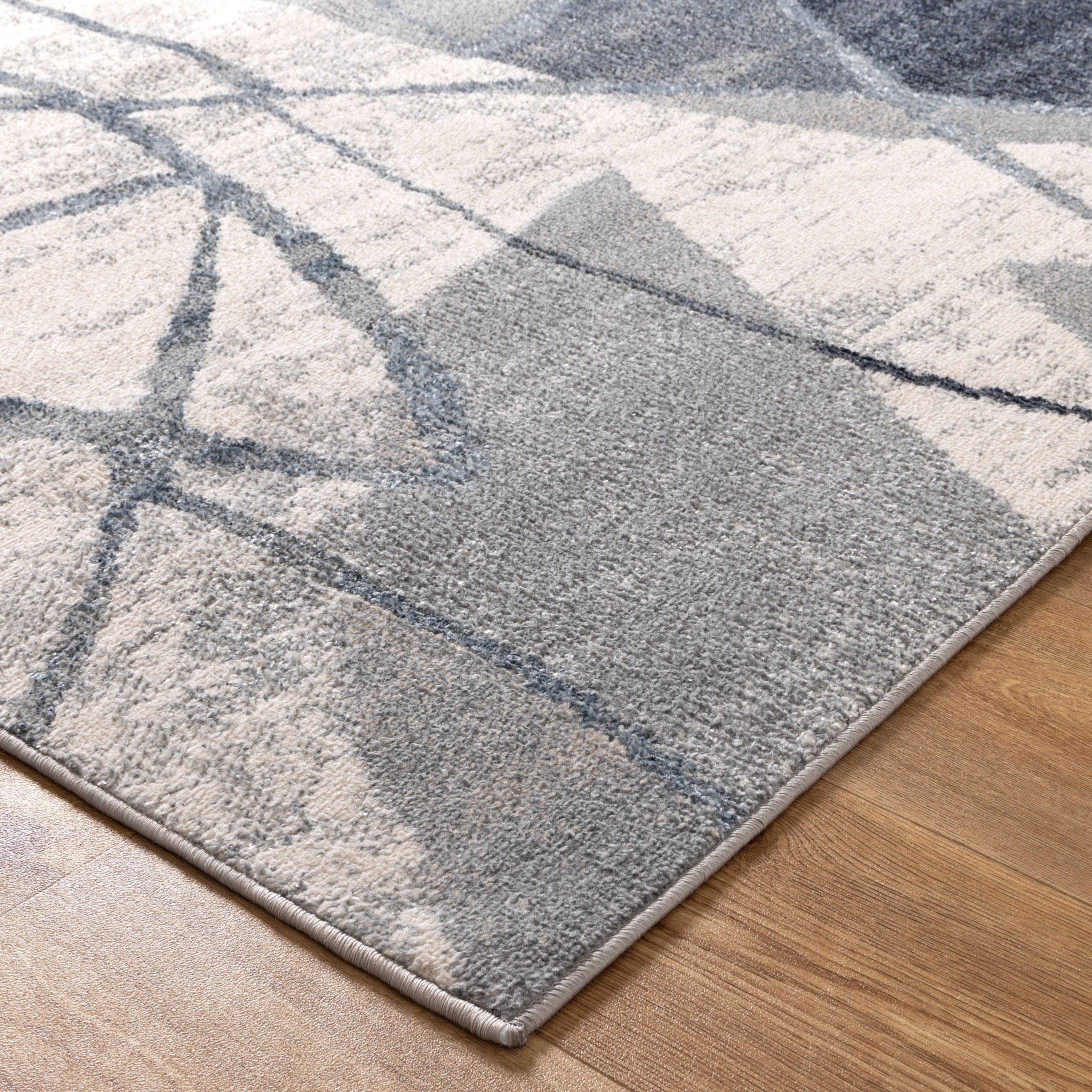 Santana Rhythm Grey Blue Rug - SANTA07