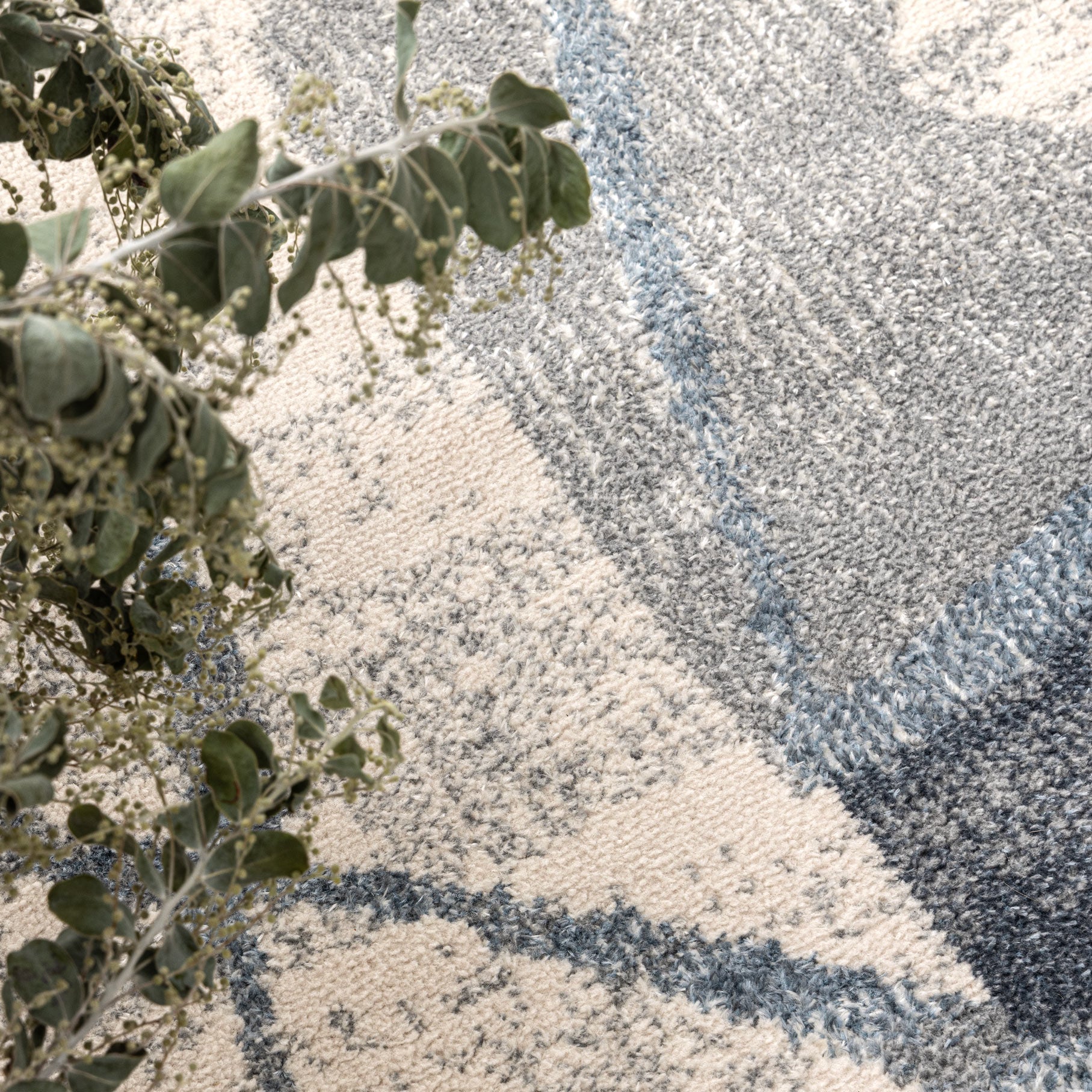 Santana Rhythm Grey Blue Rug - SANTA07